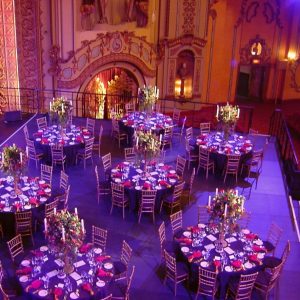 State Theatre Stage Extension Over Raked Area For Dinner Eve