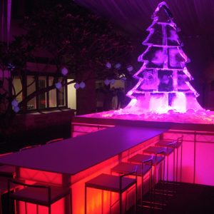 Ice Sculpture Custom Megadeck Bar with Opal Fascia