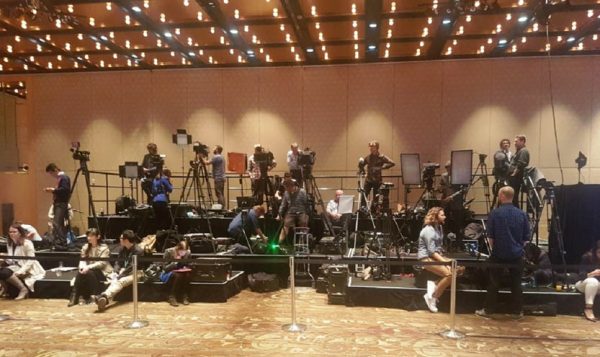 Hotel Ballroom Tiered Media Riser 